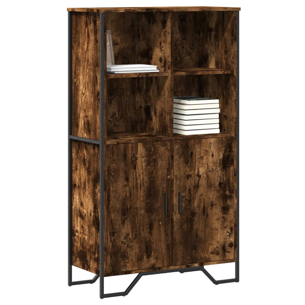 Kõrge kapp suitsutatud tamm, 79,5x35,5x137,5 cm, tehispuit