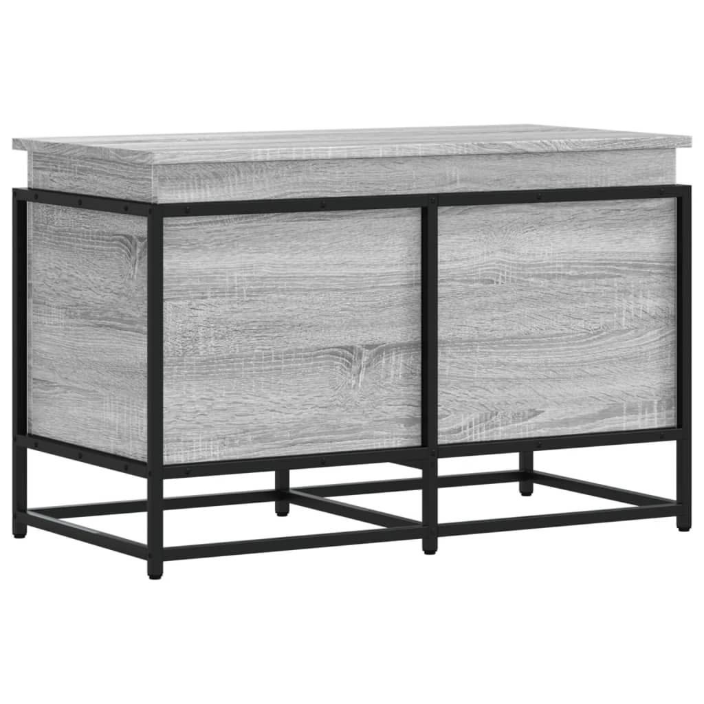 Kaanega hoiukast, hall Sonoma tamm, 80x40x51,5 cm, tehispuit
