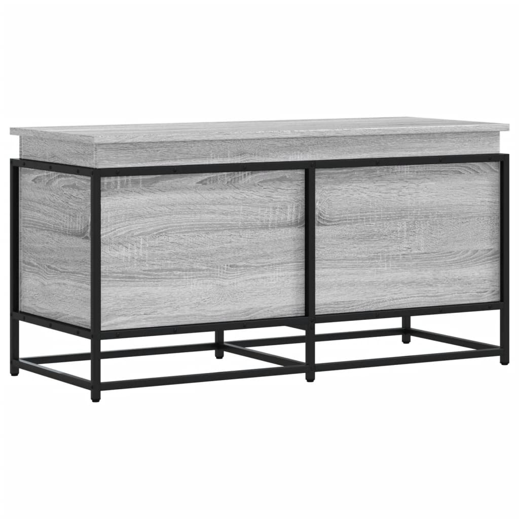 Kaanega hoiukast, hall Sonoma tamm, 100x40x51,5 cm, tehispuit