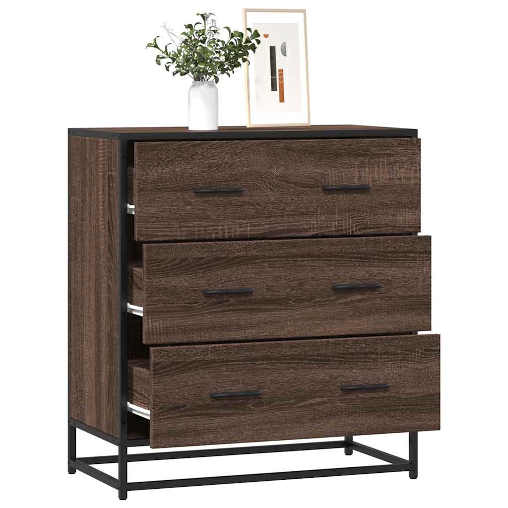 Puhvetkapp pruun tamm 68x35x76 cm Engineered Wood and Metal