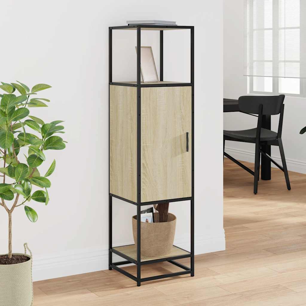 Highboard Sonoma tamm 35,5x35x139 cm inseneritud puit ja metall