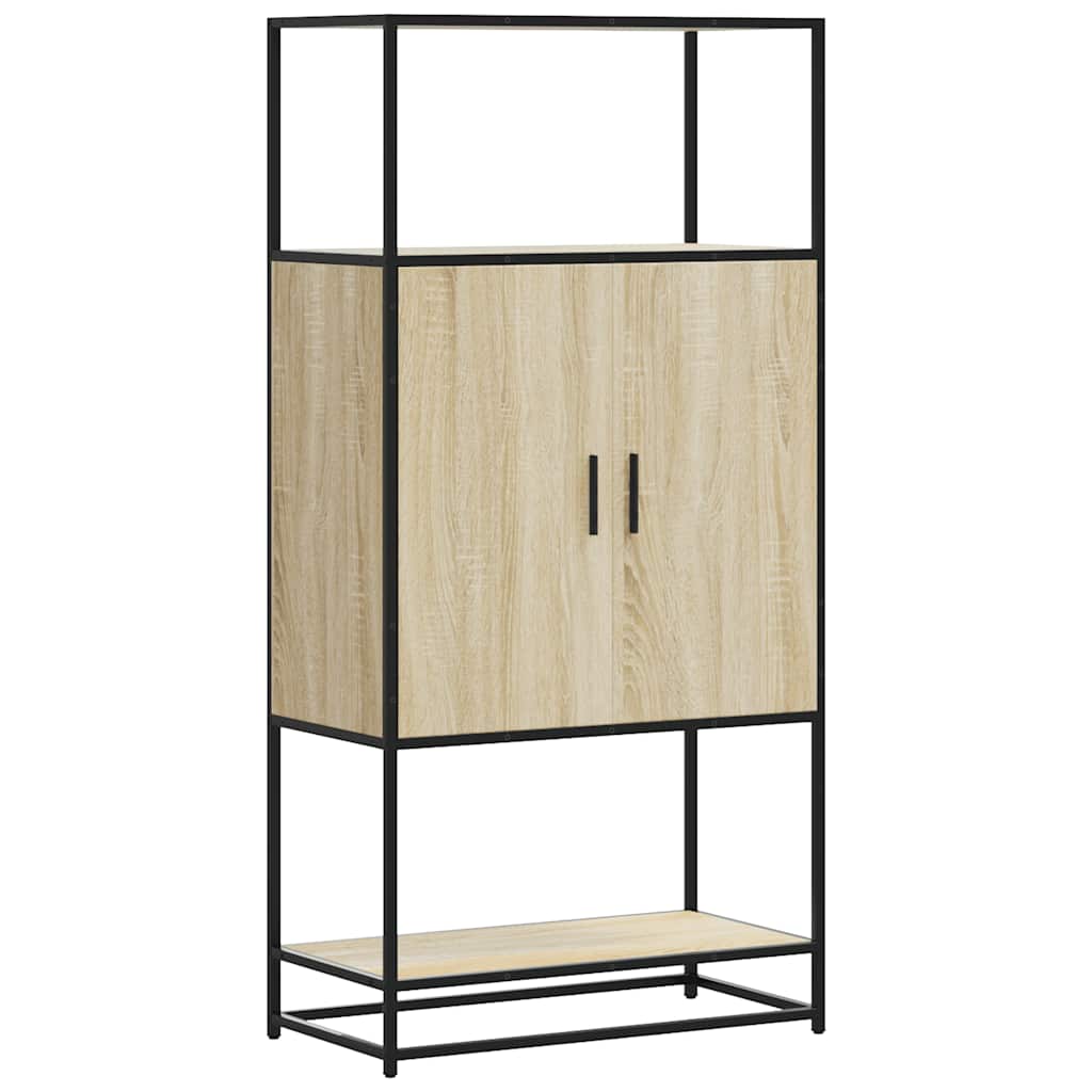 Highboard Sonoma tamm 68x35x139 cm Engineered Wood and Metal