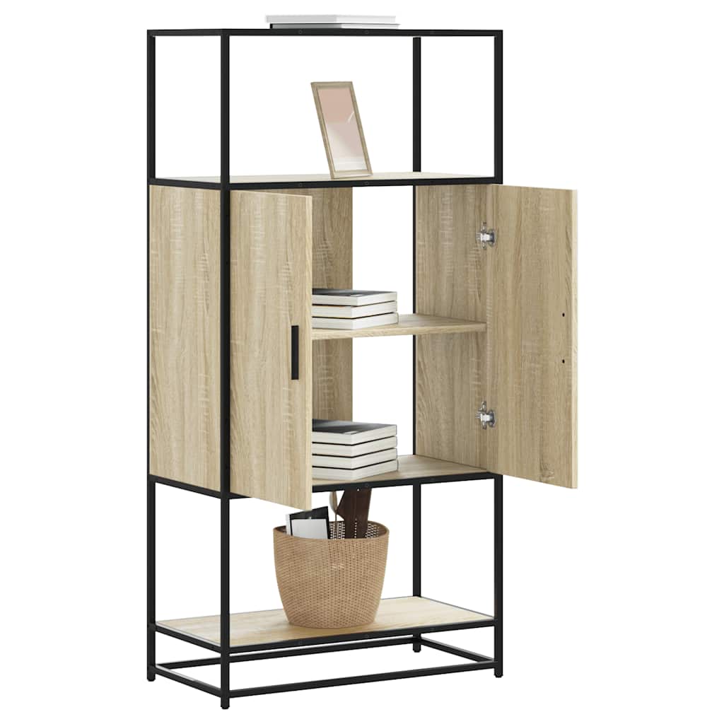 Highboard Sonoma tamm 68x35x139 cm Engineered Wood and Metal
