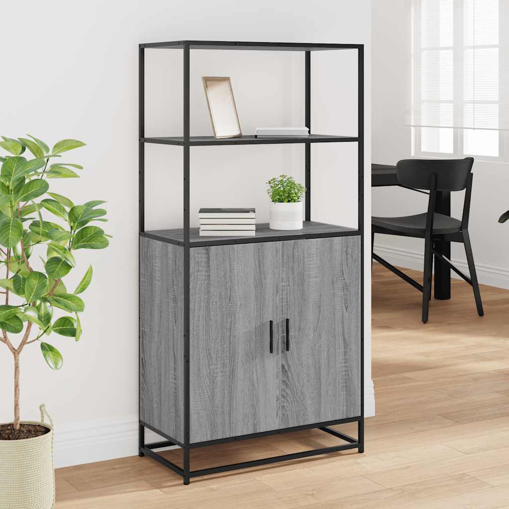Highboard Hall Sonoma 68x35x139 cm Engineered Wood and Metal