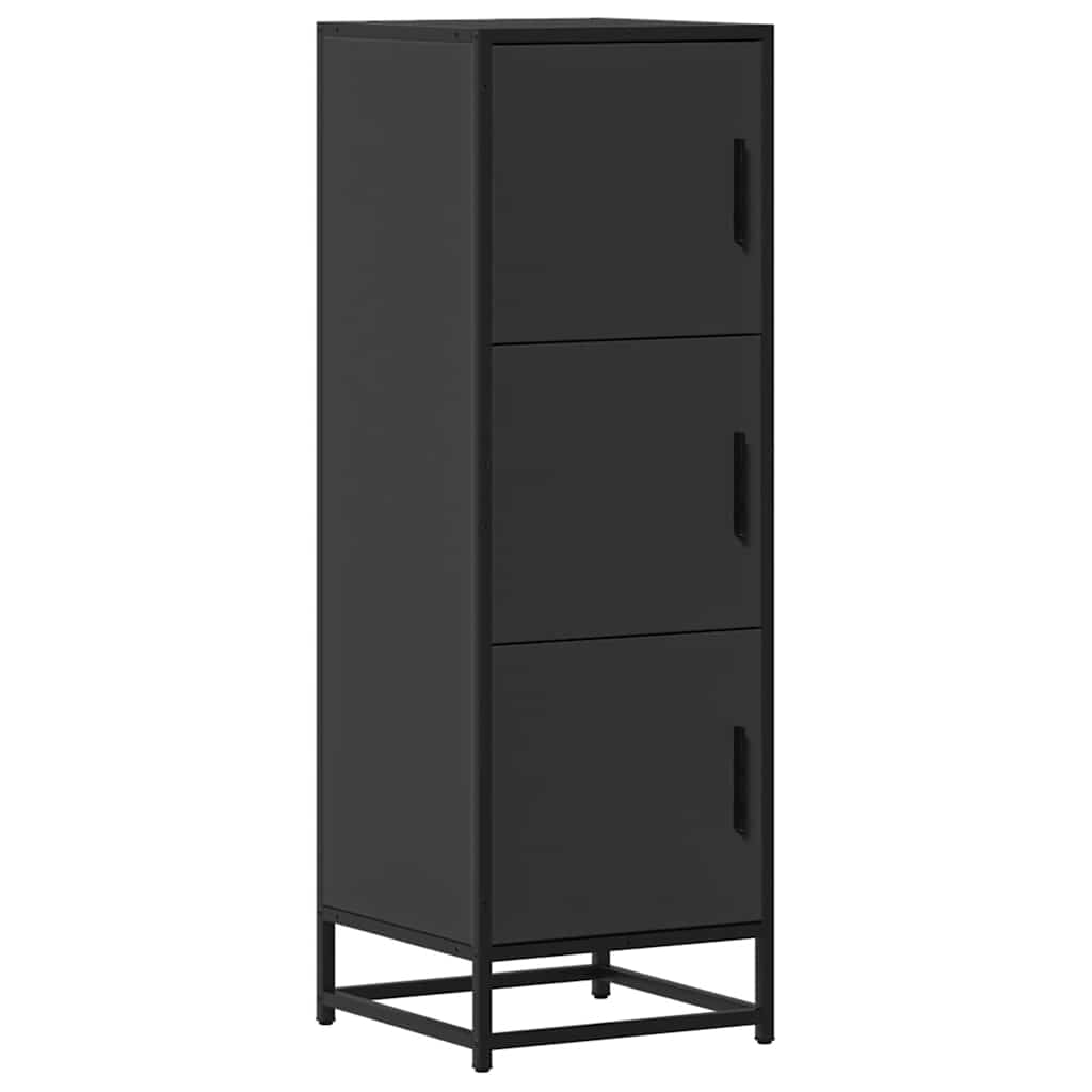 Highboard Black 35,5x35x106,5 cm Engineered Wood and Metal