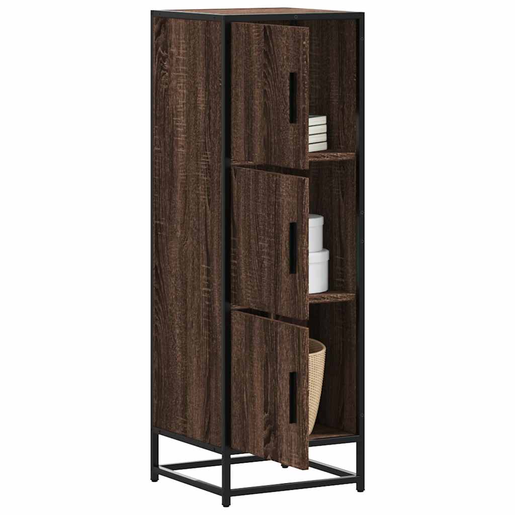 Highboard pruun tamm projekteeritud puit ja metall