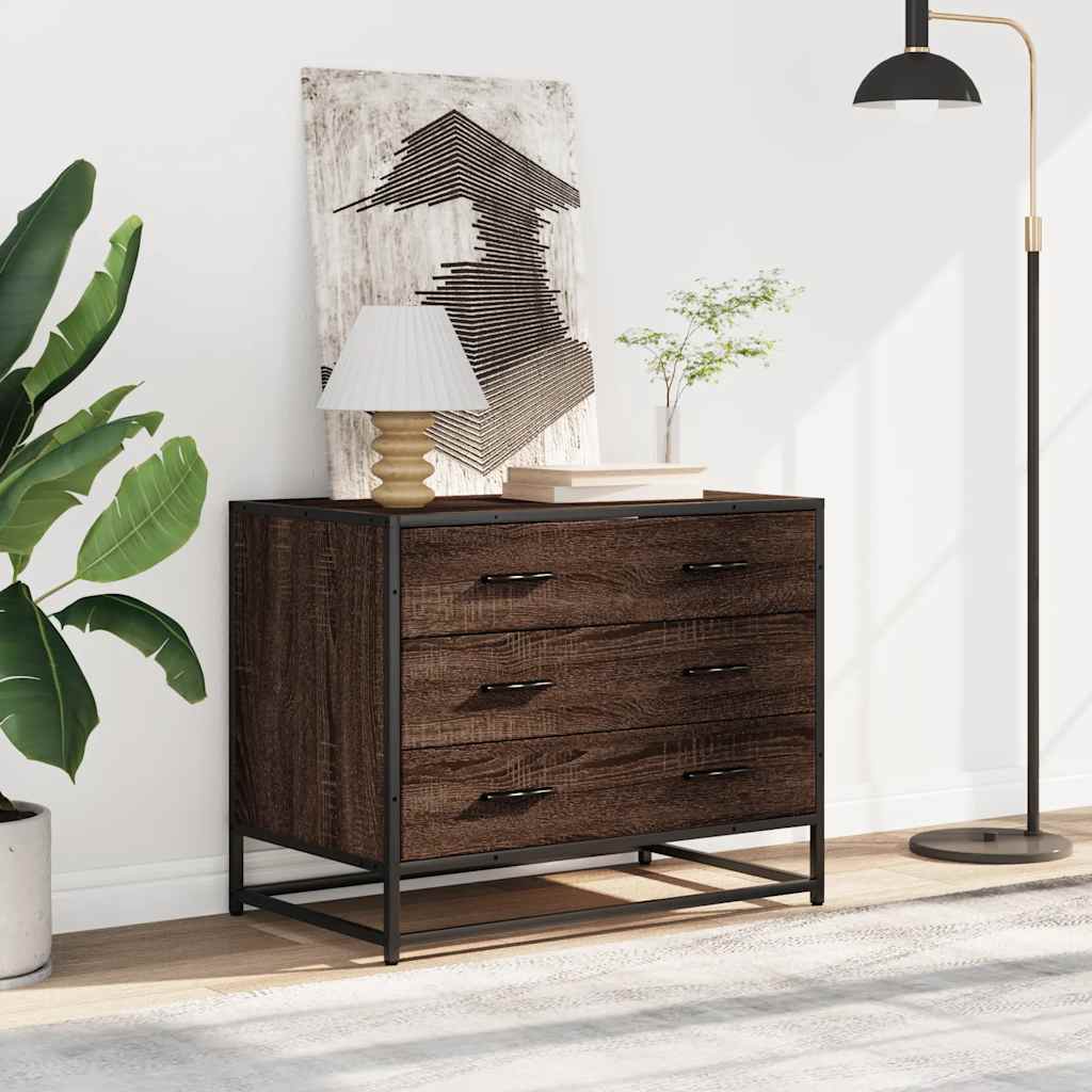 Sahtlikapp Pruun tamm 70x41x56 cm Engineered Wood