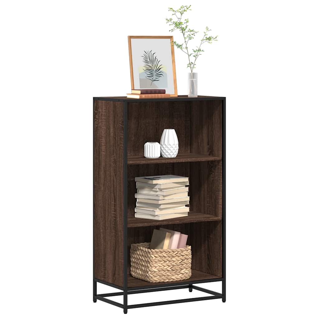 Raamatukapp pruun tamm 60x35x107,5 cm Engineered Wood