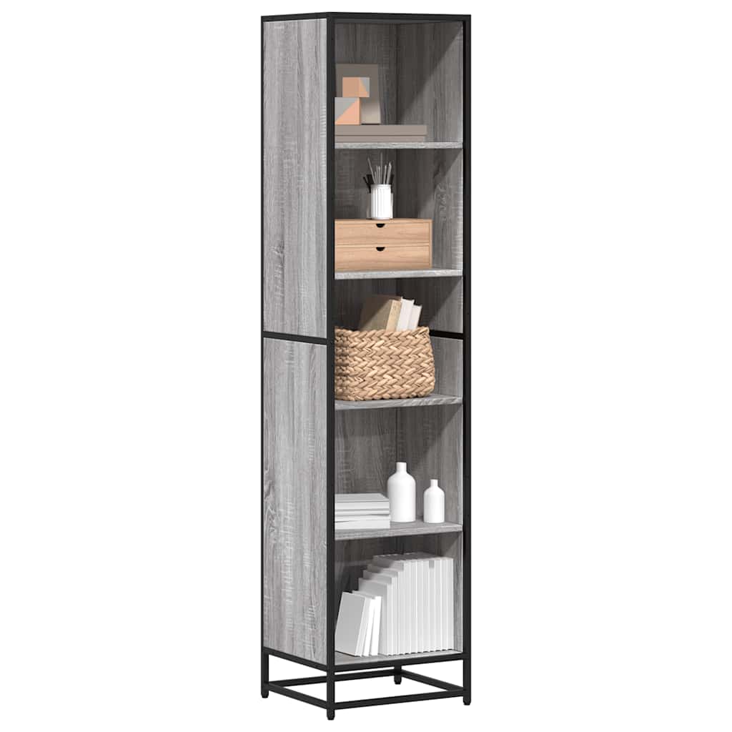 Raamatukapp, hall Sonoma tamm, 40x35x170,5 cm, tehispuit