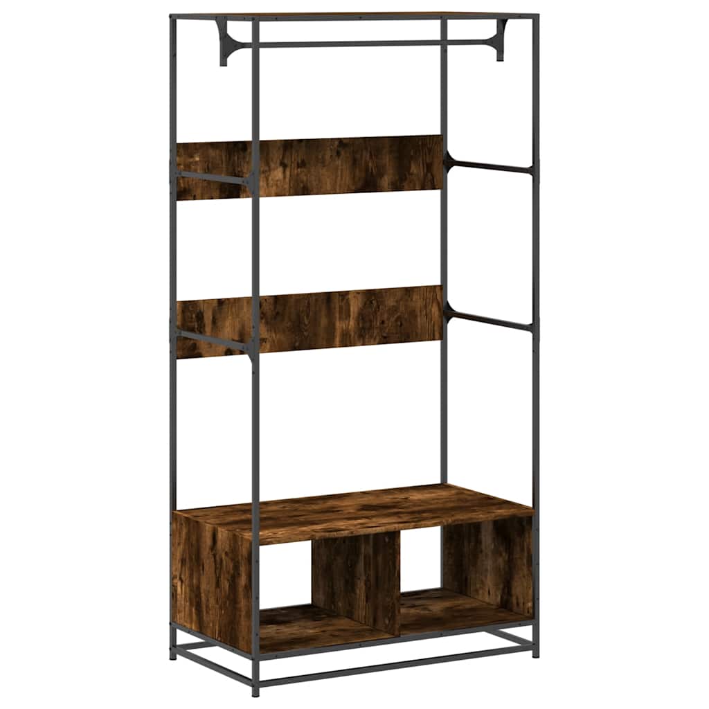 Riidekapp, suitsutatud tamm, 90x50x180 cm, tehispuit