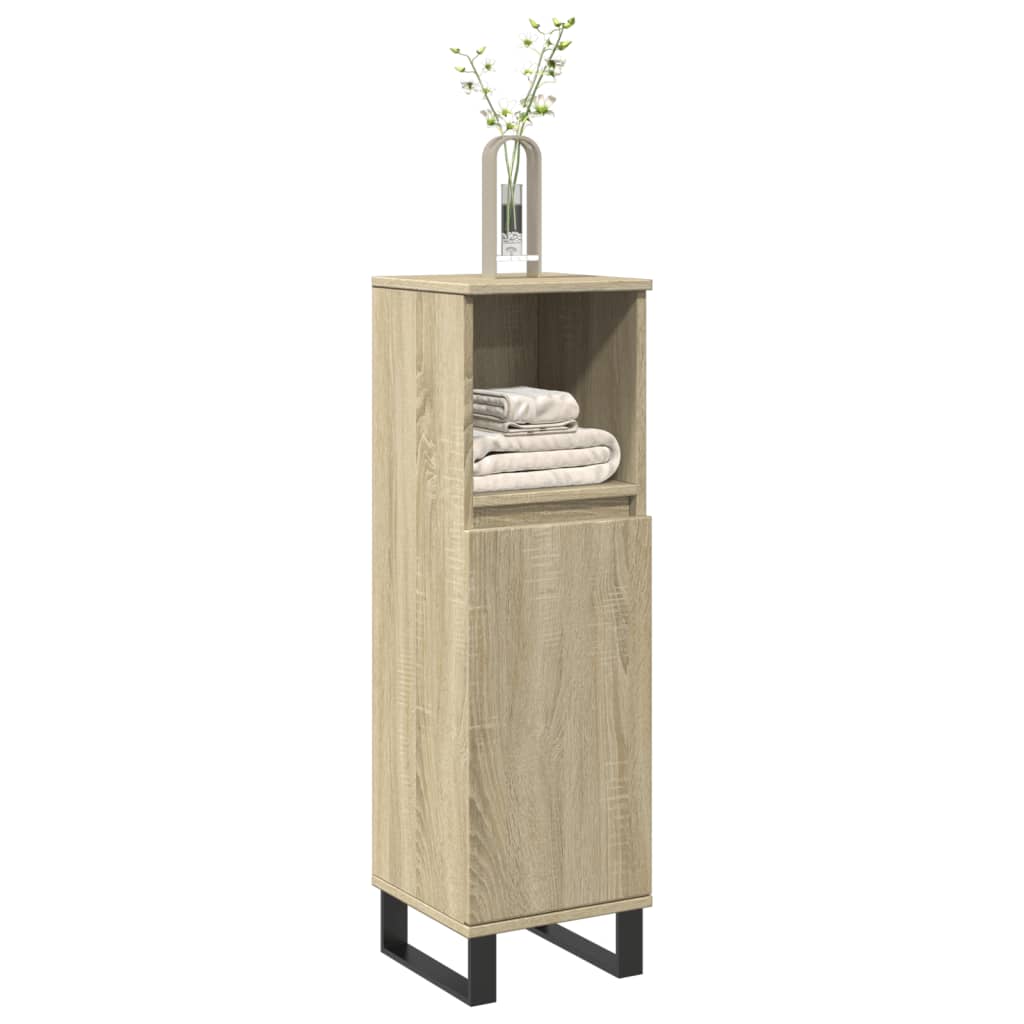 Vannitoakapp, Sonoma tamm, 30 x 30 x 100 cm, tehispuit