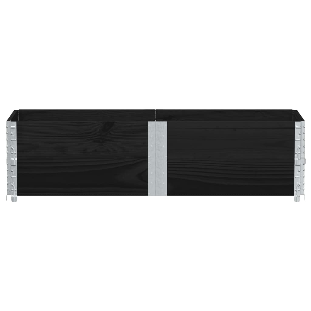 Aia taimekast, must, 150 x 50 cm, männipuit