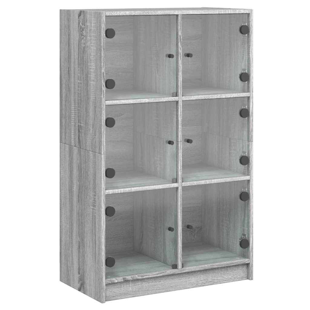 Kõrge kapp ustega, hall Sonoma tamm, 68 x 37 x 109cm, tehispuit