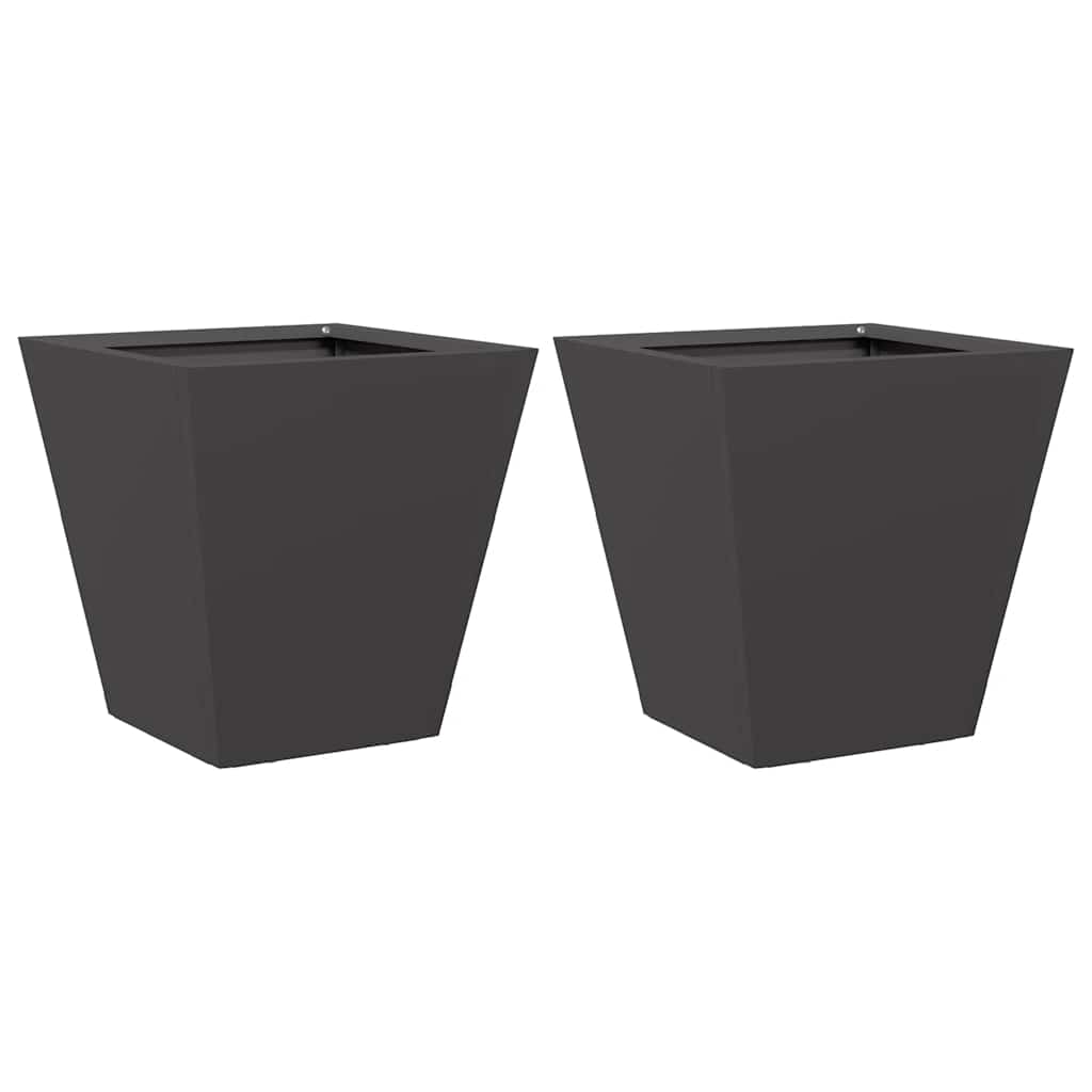 Aia taimekastid 2 tk, must, 30x30x30 cm, teras