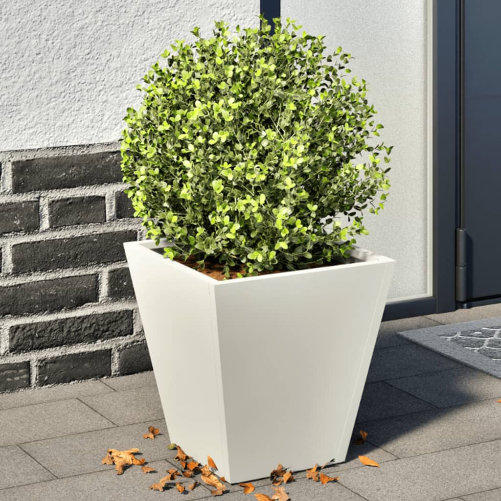 Aia taimekastid 2 tk, valge, 30x30x30 cm, teras