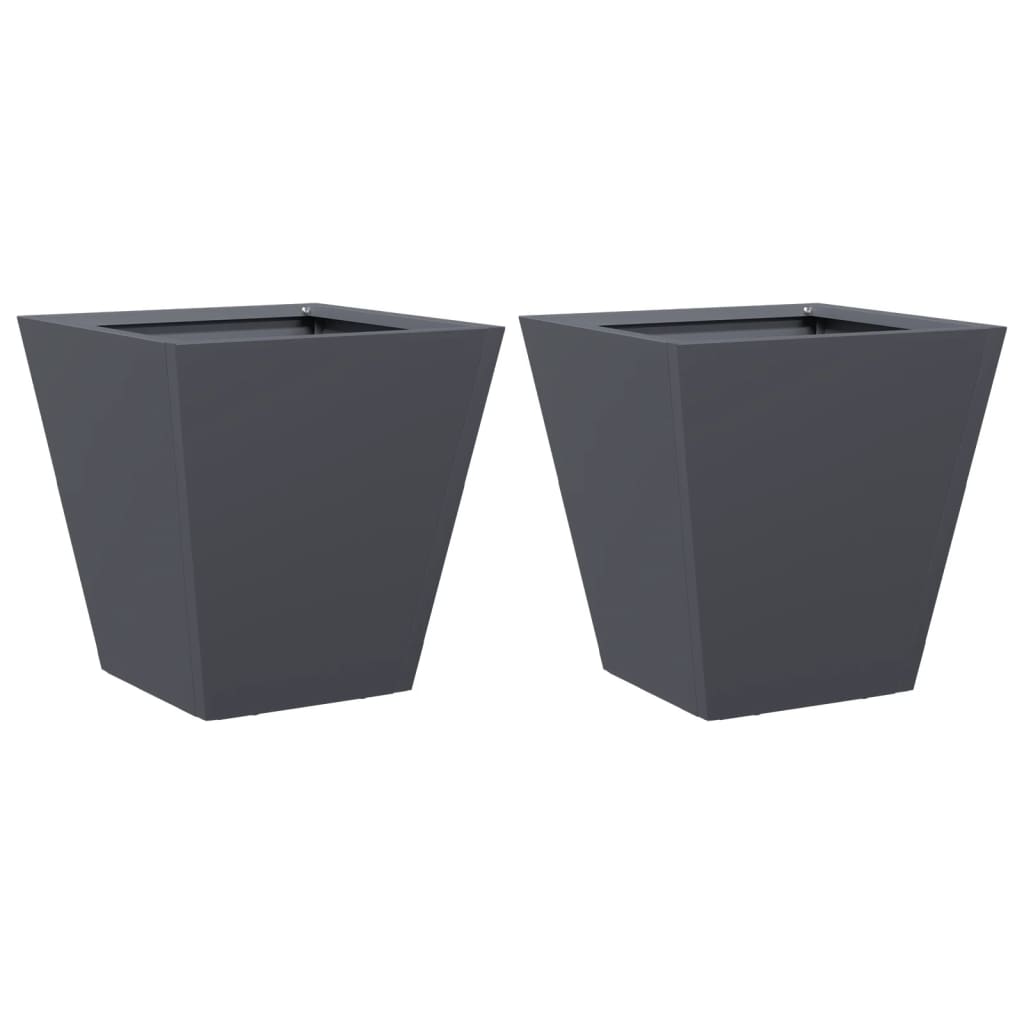 Aia taimekastid 2 tk, antratsiithall, 30x30x30 cm, teras