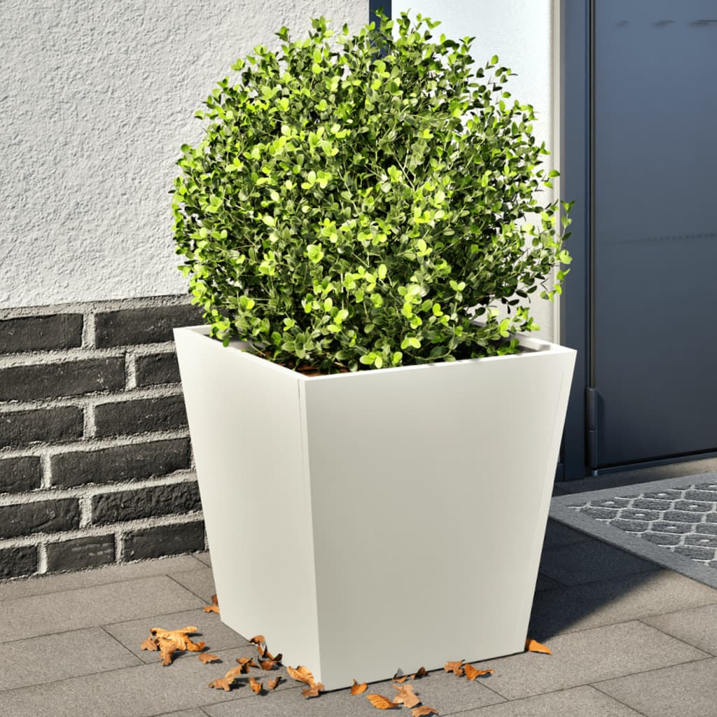 Aia taimekastid 2 tk, valge, 40x40x40 cm, teras
