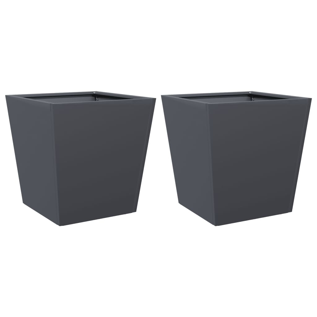 Aia taimekastid 2 tk, antratsiithall, 40x40x40 cm, teras