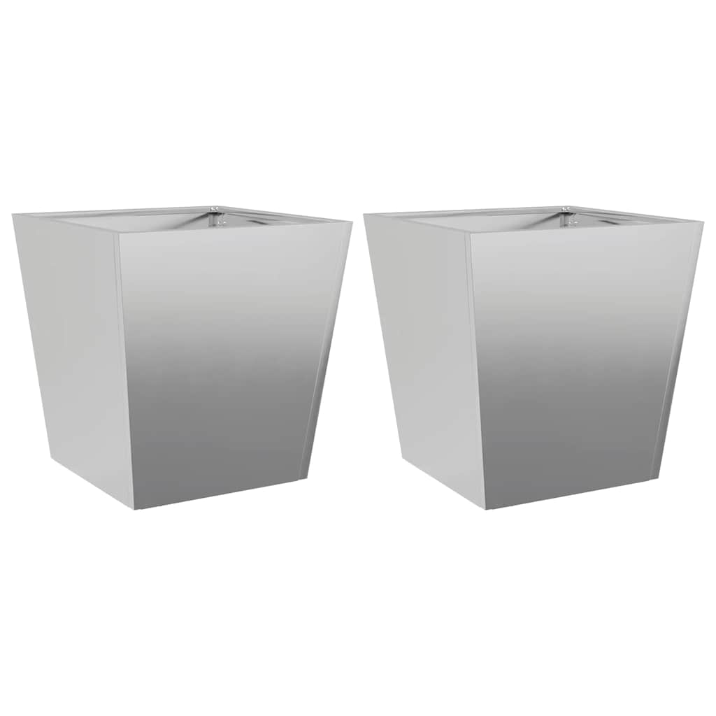 Aia taimekastid 2 tk, 40x40x40 cm, tsingitud teras