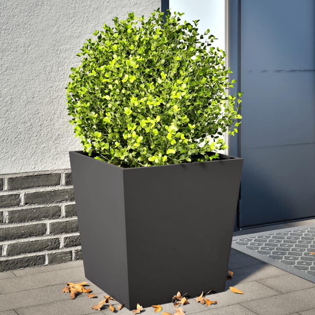 Aia taimekastid 2 tk, must, 50 x 50 x 50 cm, teras