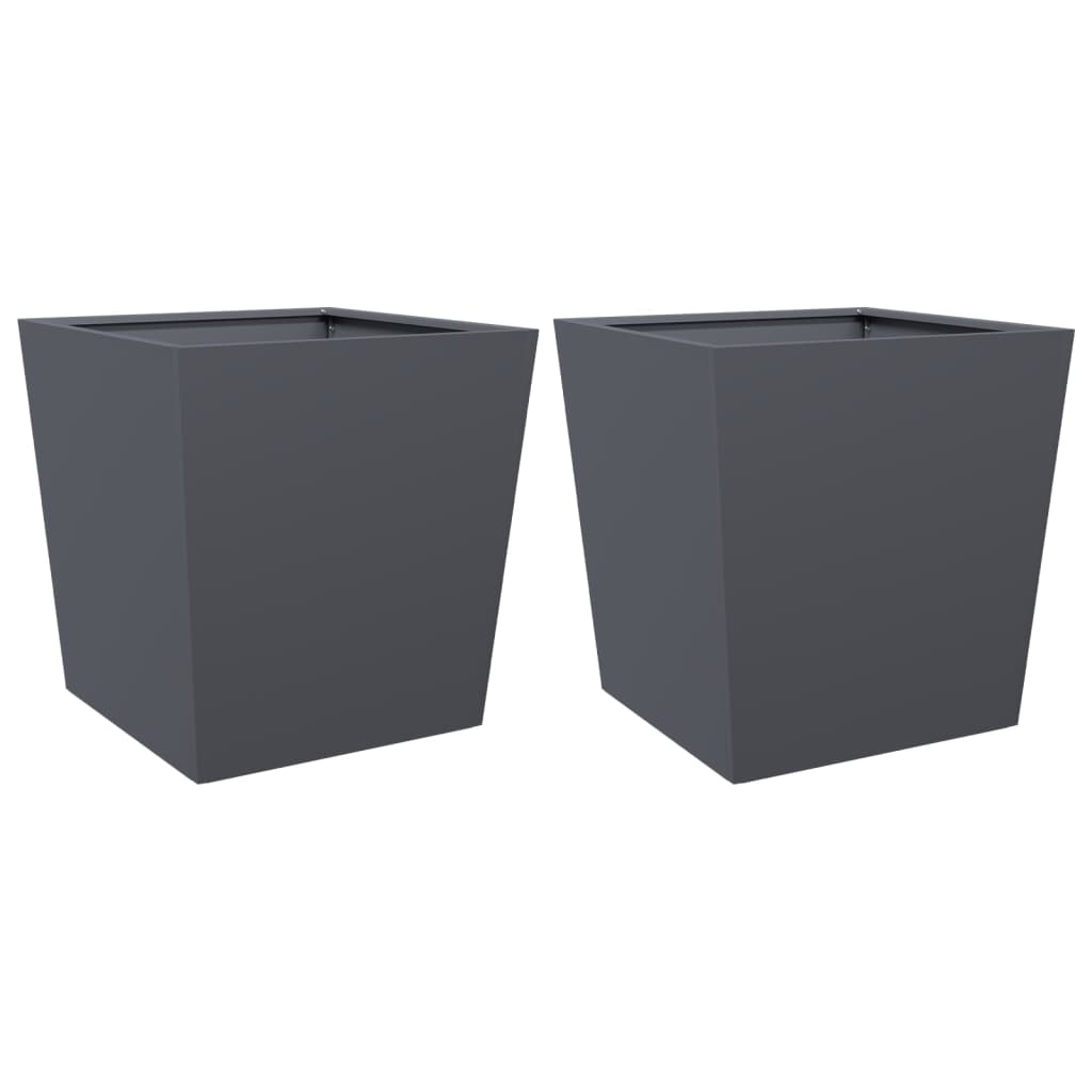 Aia taimekastid 2 tk, antratsiithall, 50 x 50 x 50 cm, teras