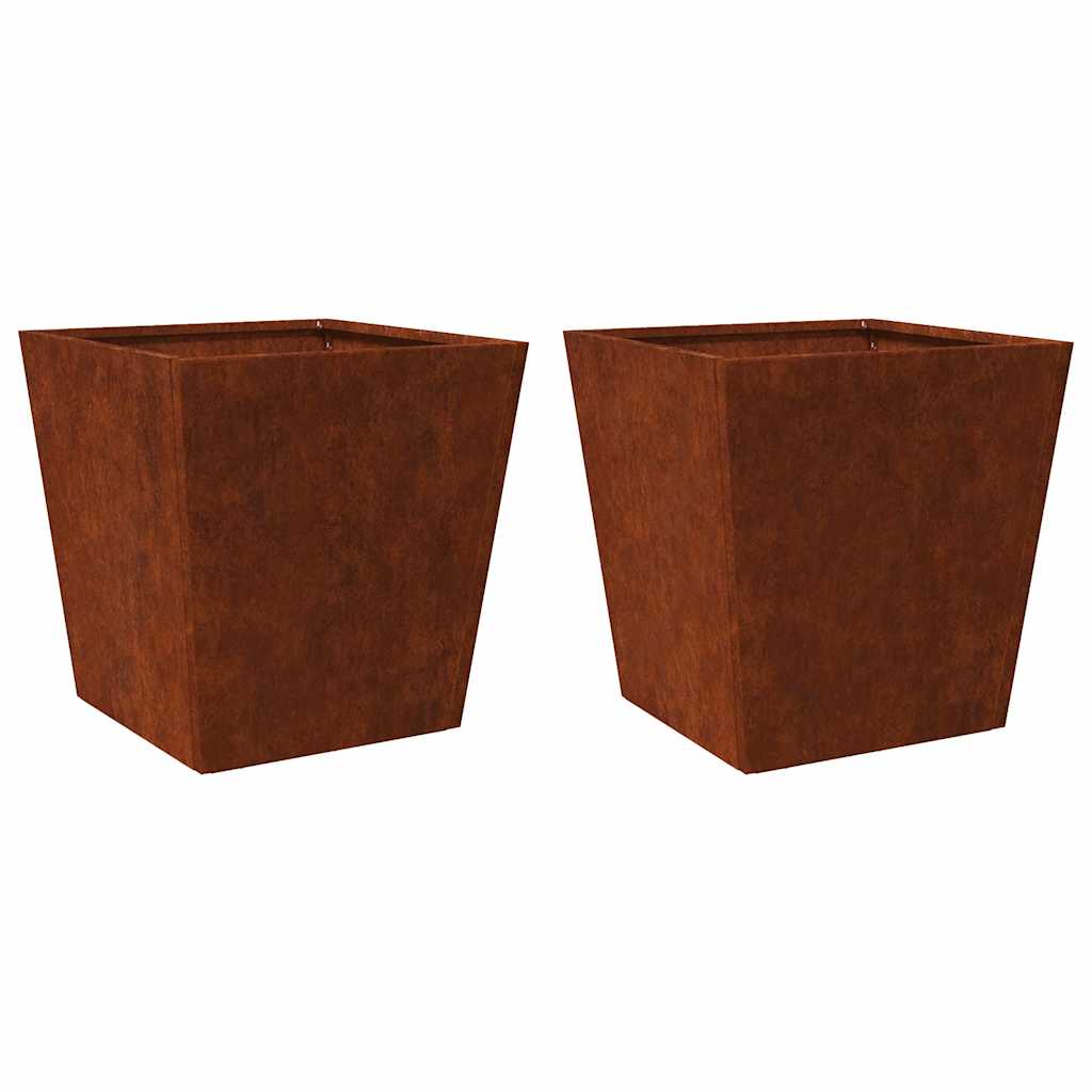 Istutusmasinad 2 tk 50x50x50 cm Ilmastikukindel teras