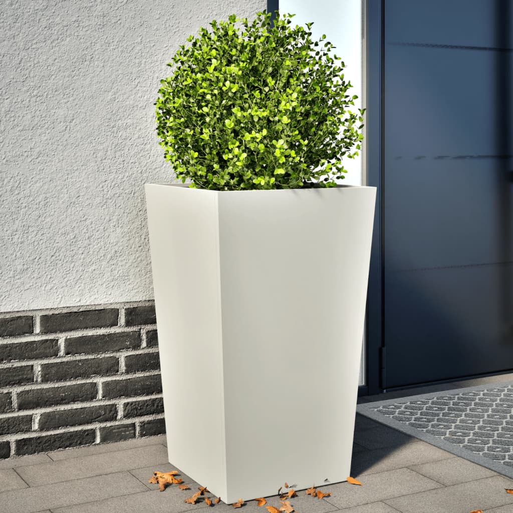Aia taimekastid 2 tk, valge, 45x45x75 cm, teras