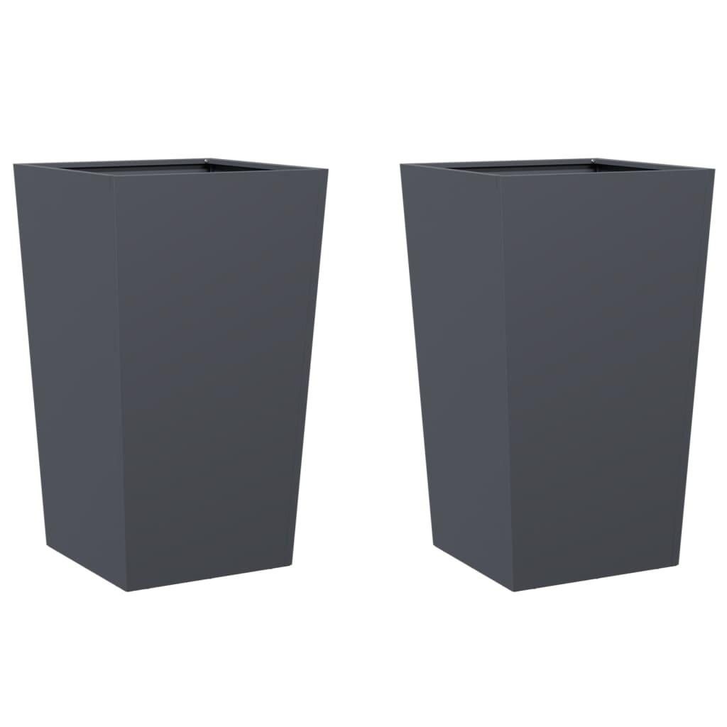 Aia taimekastid 2 tk, antratsiithall, 45x45x75 cm, teras