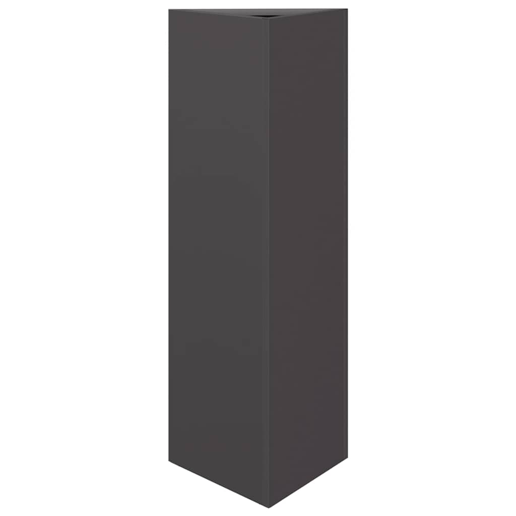 Kolmnurkne aia taimekast, must, 30 x 26 x 75 cm, teras