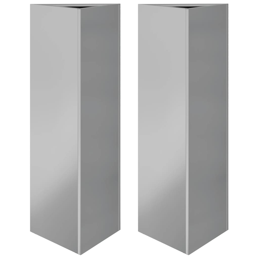 Aia taimekastid 2 tk, kolmnurk, 30x26x75 cm, tsingitud teras