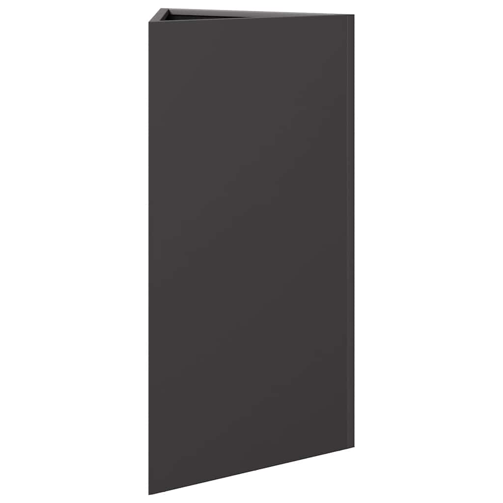 Kolmnurkne aia taimekast, must, 40x34,5x75 cm, teras