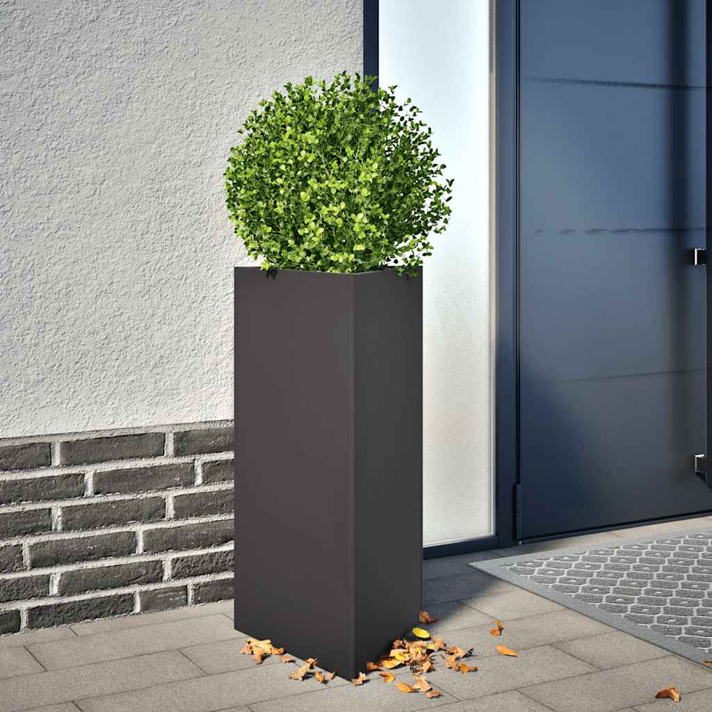 Aia taimekastid 2 tk, must, kolmnurk, 40x34,5x75 cm, teras