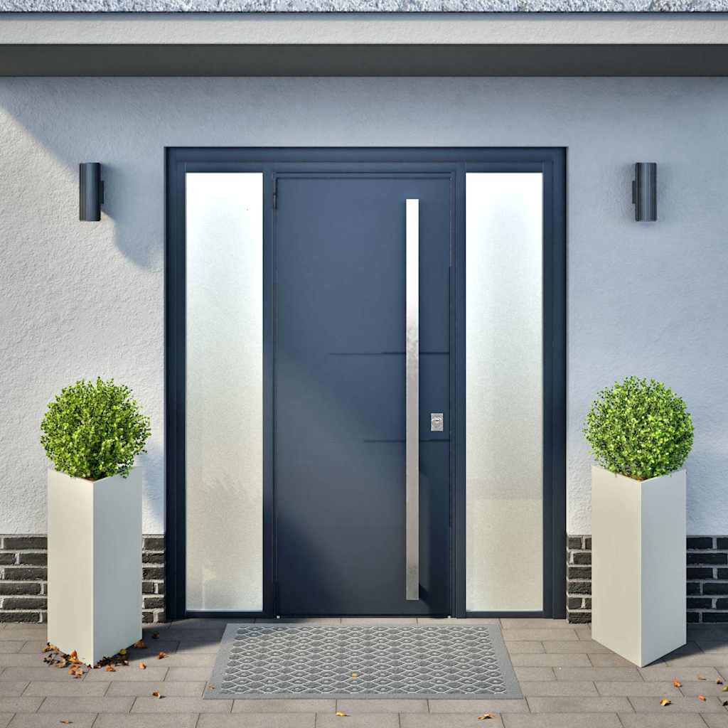Aia taimekastid 2 tk, valge, kolmnurk, 40x34,5x75 cm, teras