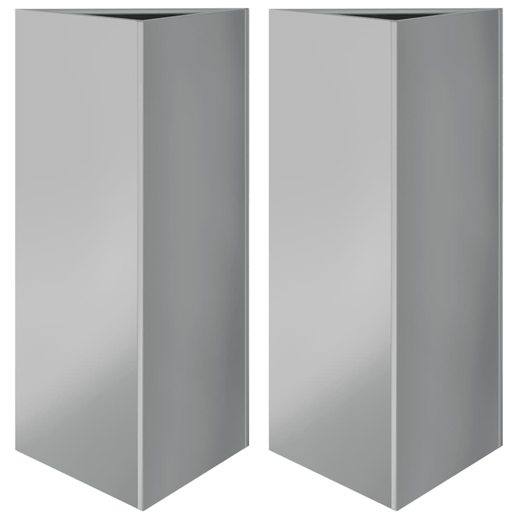 Aia taimekastid 2 tk, kolmnurk, 40x34,5x75 cm, tsingitud teras