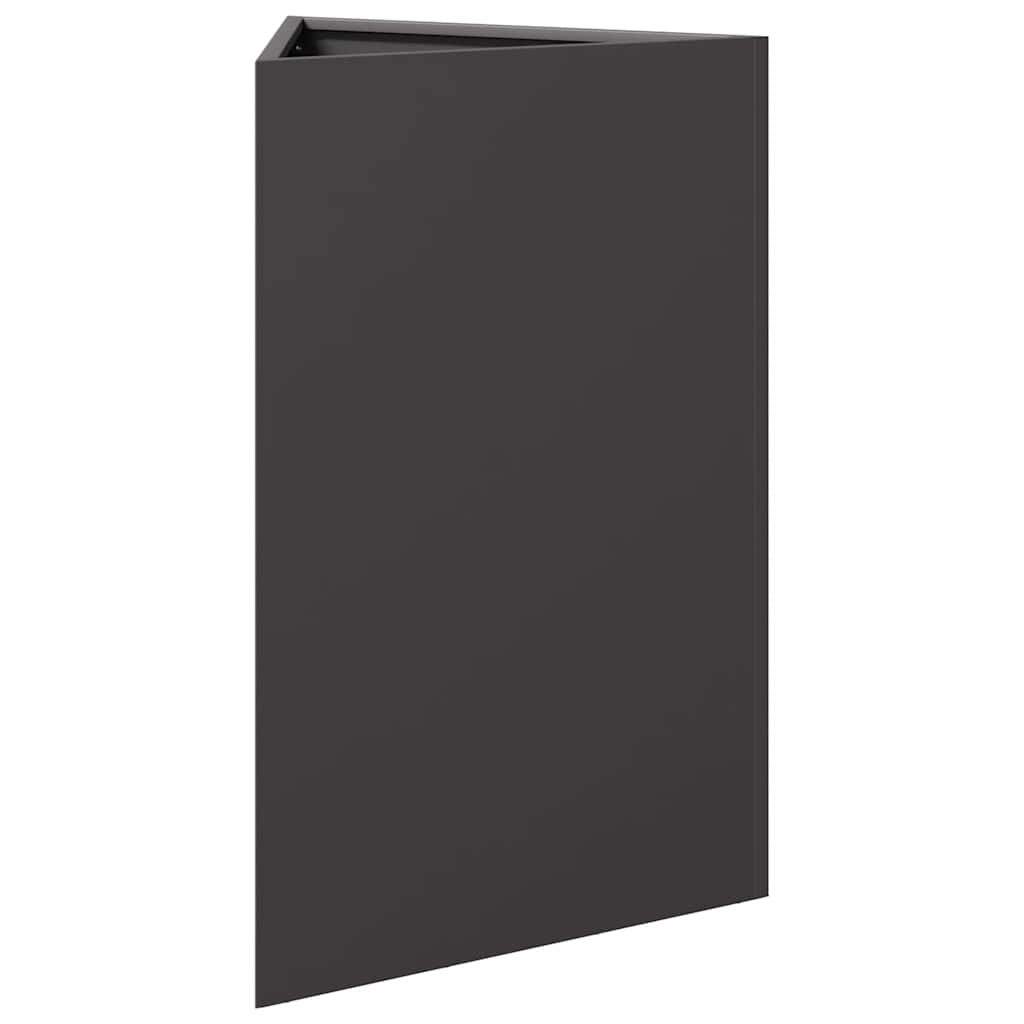 Kolmnurkne aia taimekast, must, 50x43x75 cm, teras