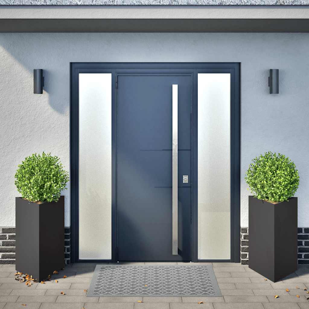 Aia taimekastid 2 tk, must, kolmnurk, 50x43x75 cm, teras