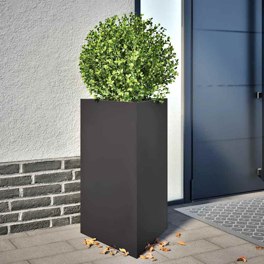 Aia taimekastid 2 tk, must, kolmnurk, 50x43x75 cm, teras