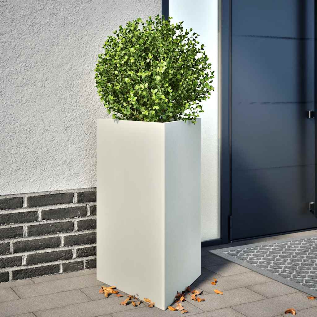 Aia taimekastid 2 tk, valge, kolmnurk, 50x43x75 cm, teras