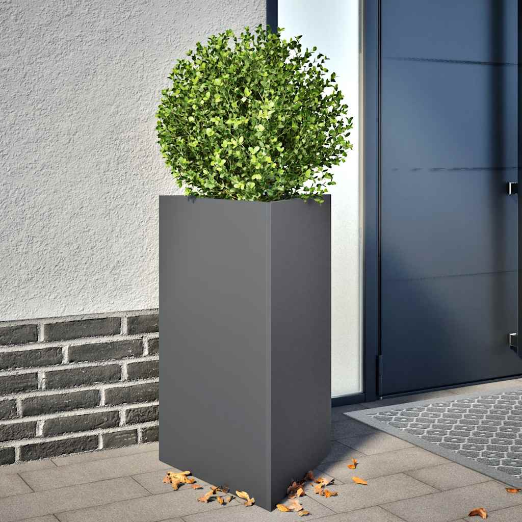 Aia taimekastid 2 tk antratsiithall kolmnurk 50x43x75 cm teras