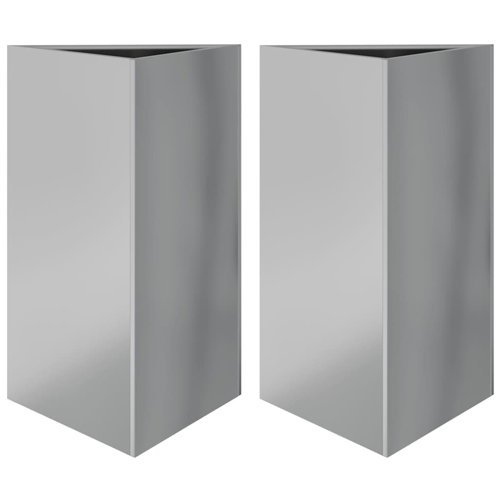 Aia taimekastid 2 tk, kolmnurk, 50x43x75 cm, tsingitud teras