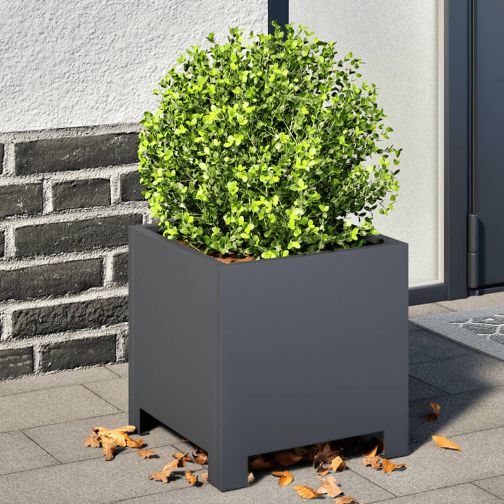 Aia taimekastid 2 tk, antratsiithall, 30x30x30 cm, teras