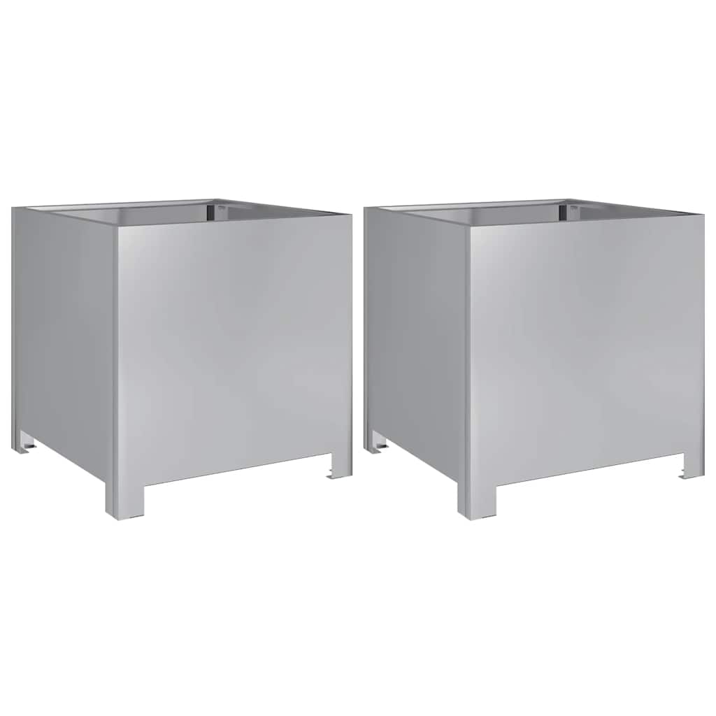 Aia taimekastid 2 tk, 40x40x40 cm, tsingitud teras