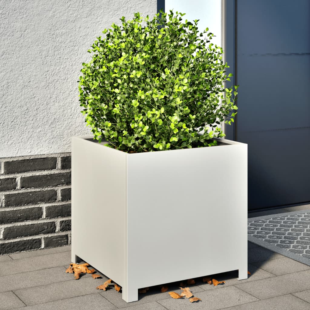 Aia taimekast, valge, 50 x 50 x 50 cm, teras