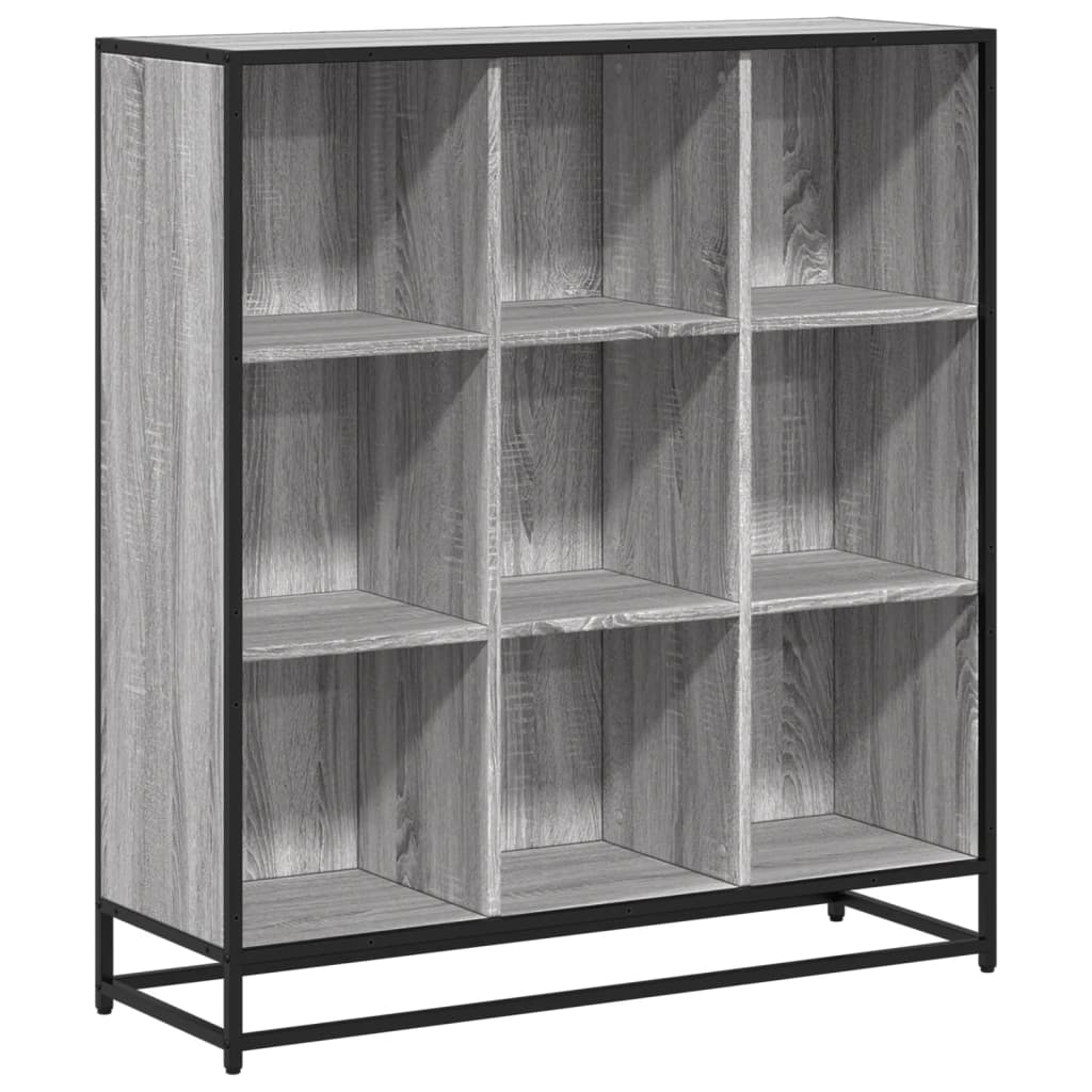 Raamatualus, hall Sonoma, 97,5x33x107,5 cm, tehispuit ja metall