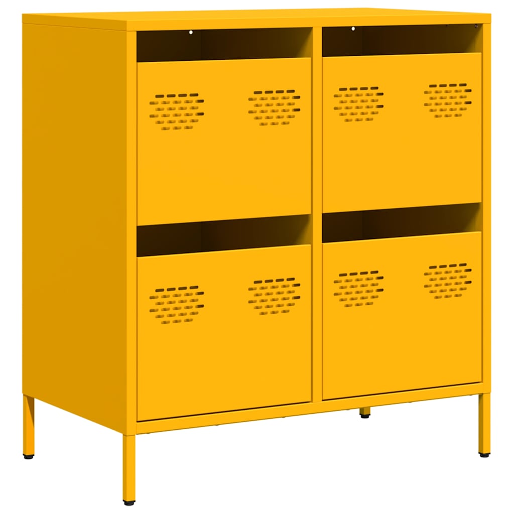 Puhvetkapp sinepikollane 68x39x73,5 cm külmvaltsitud teras
