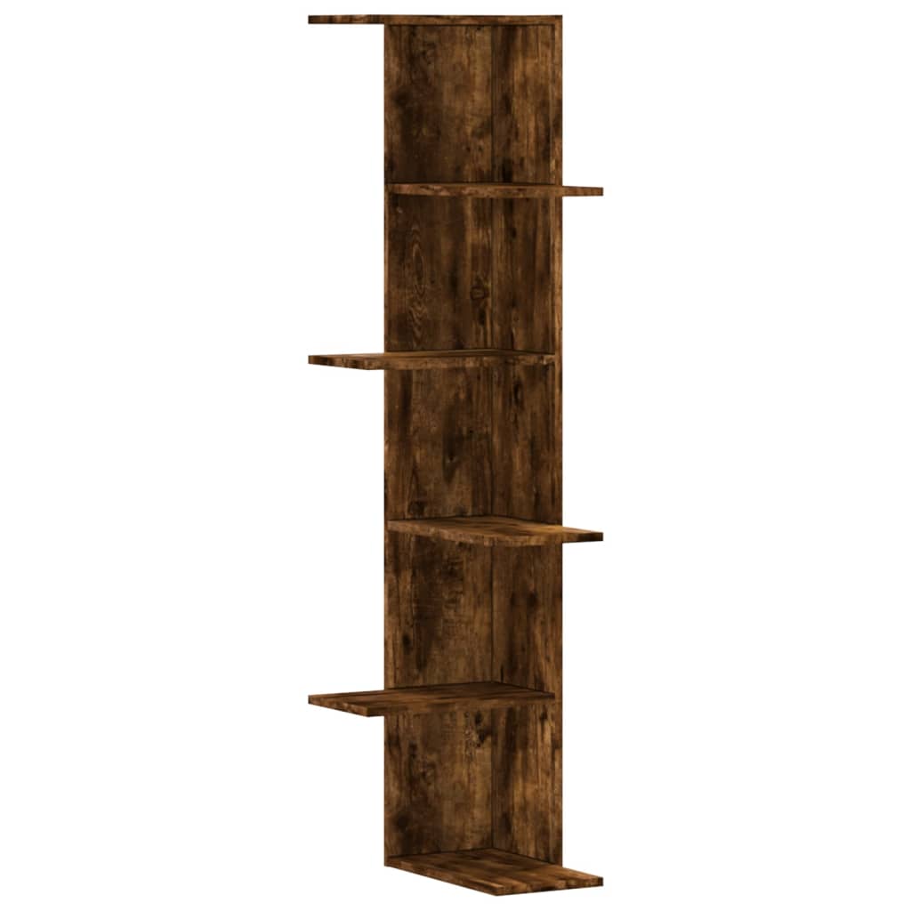 Seina nurgariiul, suitsutatud tamm, 36,5x36,5x140 cm, tehispuit