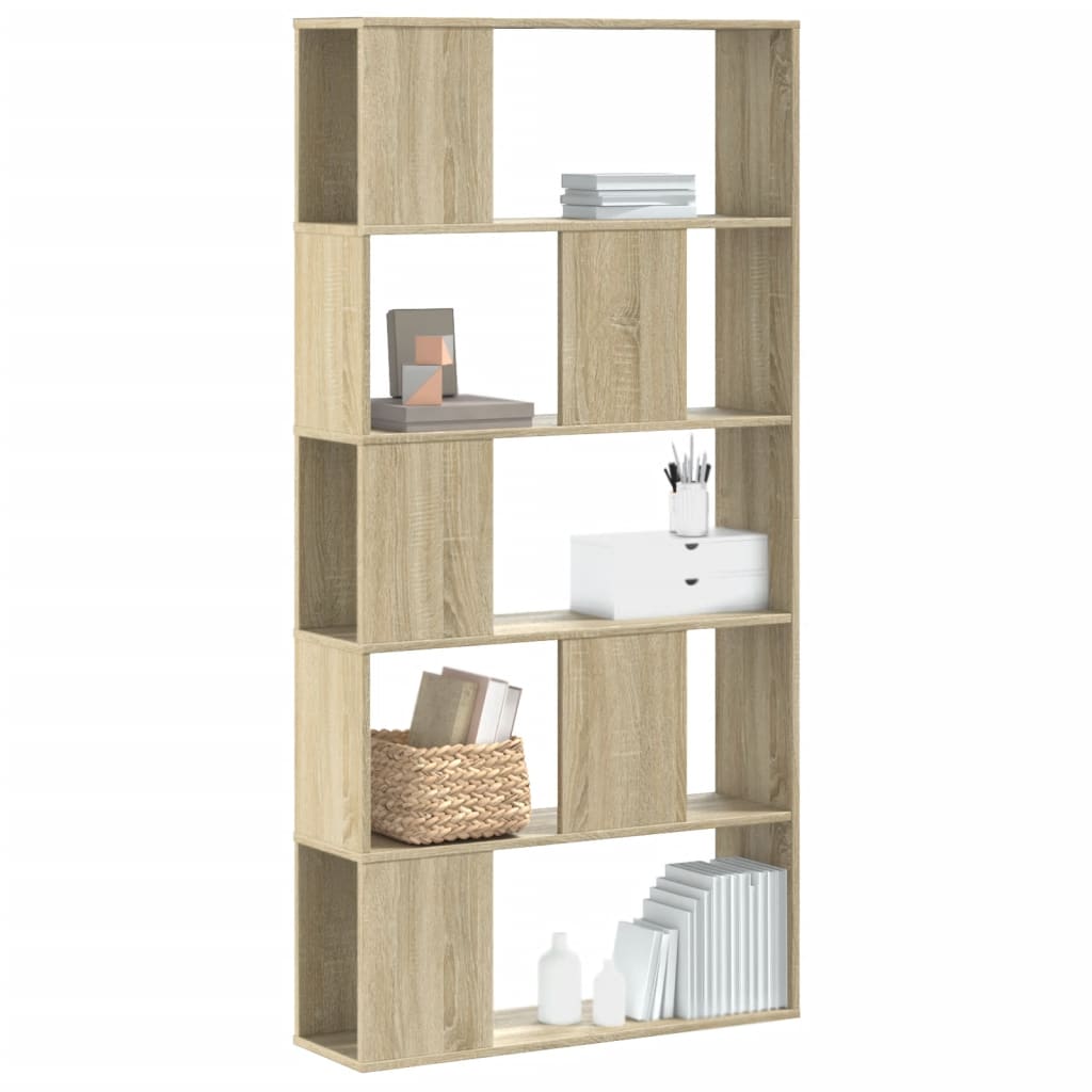 Raamaturiiul 5 korrust Sonoma tamm 80,5x23,5x162,5 cm tehispuit