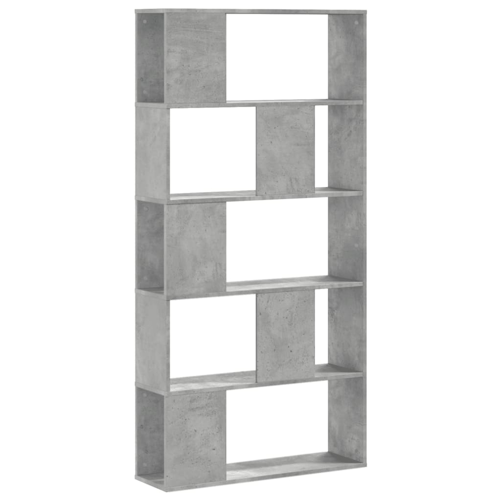 Raamaturiiul 5 korrust, betoonhall, 80,5x23,5x162,5cm tehispuit
