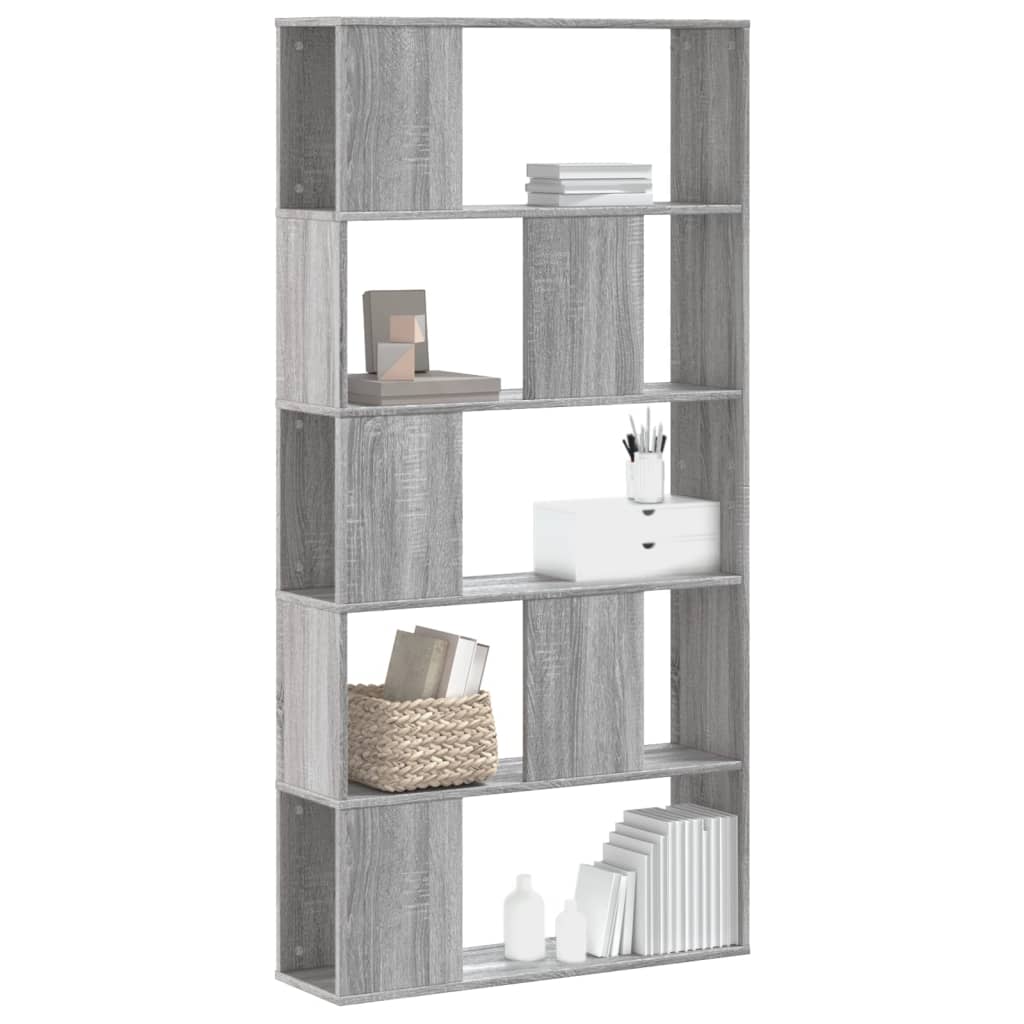 Raamaturiiul 5 korrust, hall Sonoma, 100x33x180,5 cm, tehispuit