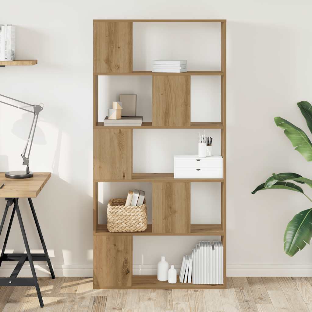 Raamaturiiul 5 korrust käsitöötamm 80,5x23,5x162,5 cm tehispuit